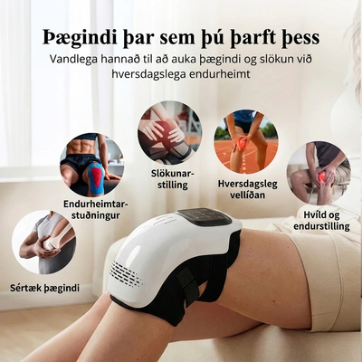 Hné Nuddtæki með Hita og Titring