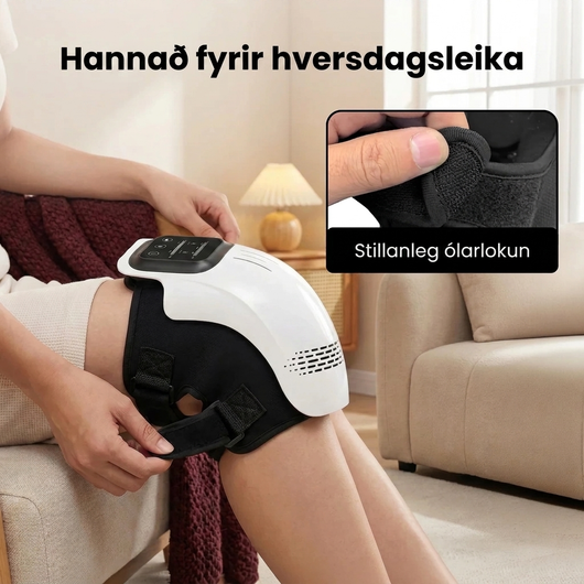 Hné Nuddtæki með Hita og Titring